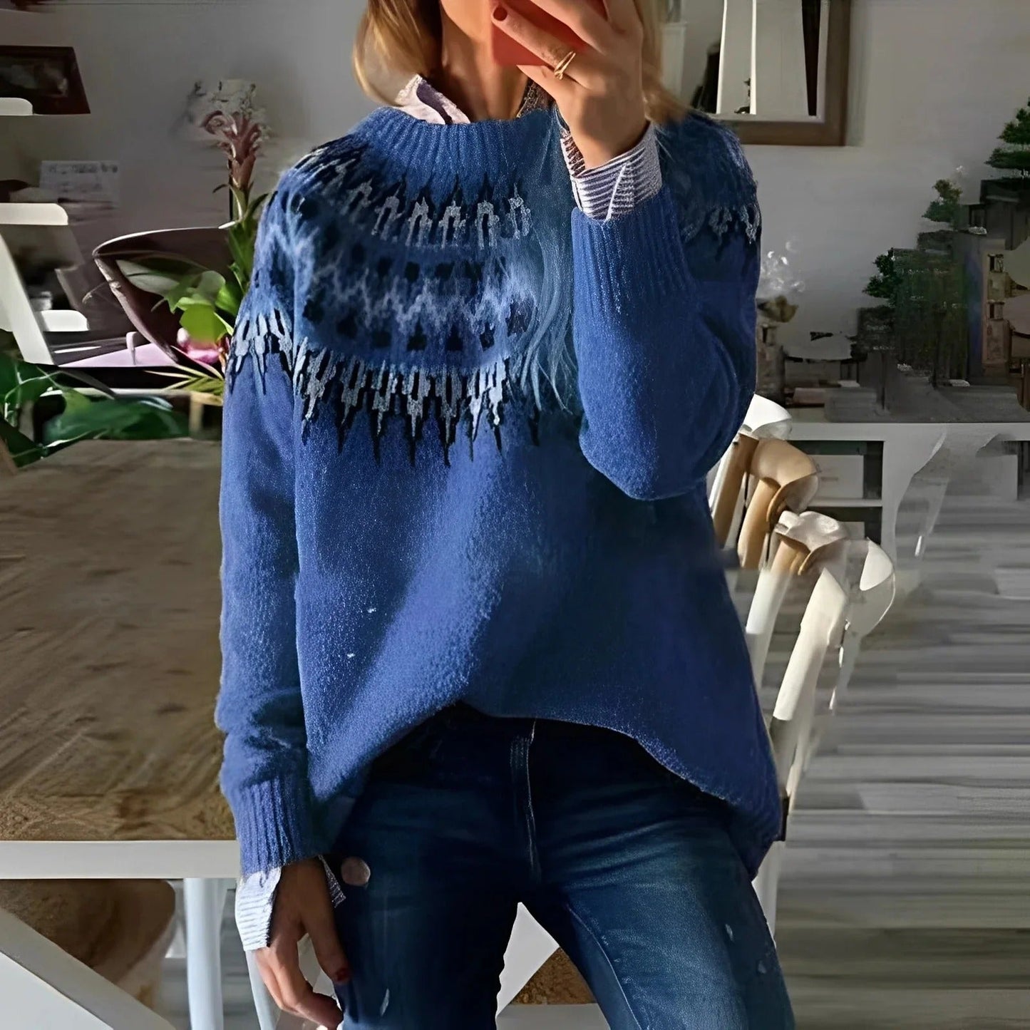 Clara - Jersey de cachemira para mujer con cuello alto y
