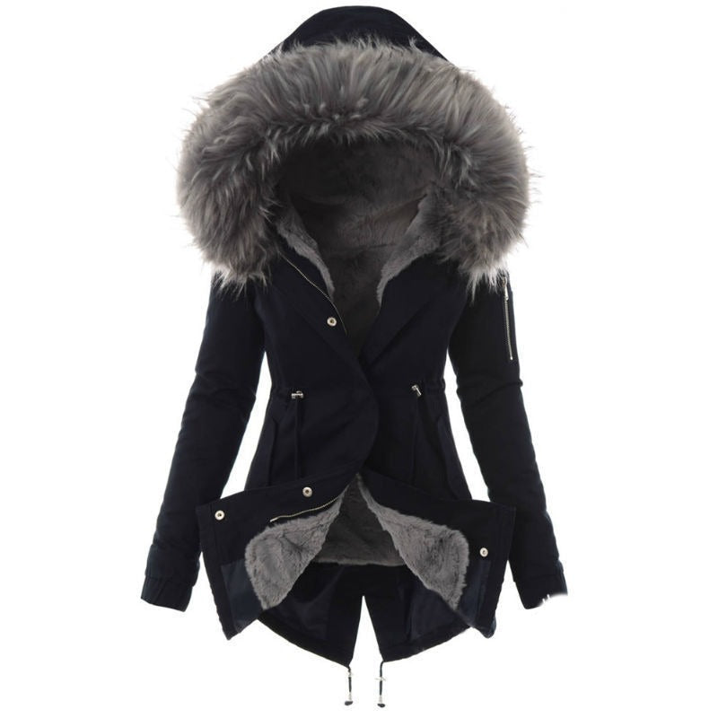Aurora - Parka larga de mujer con capucha