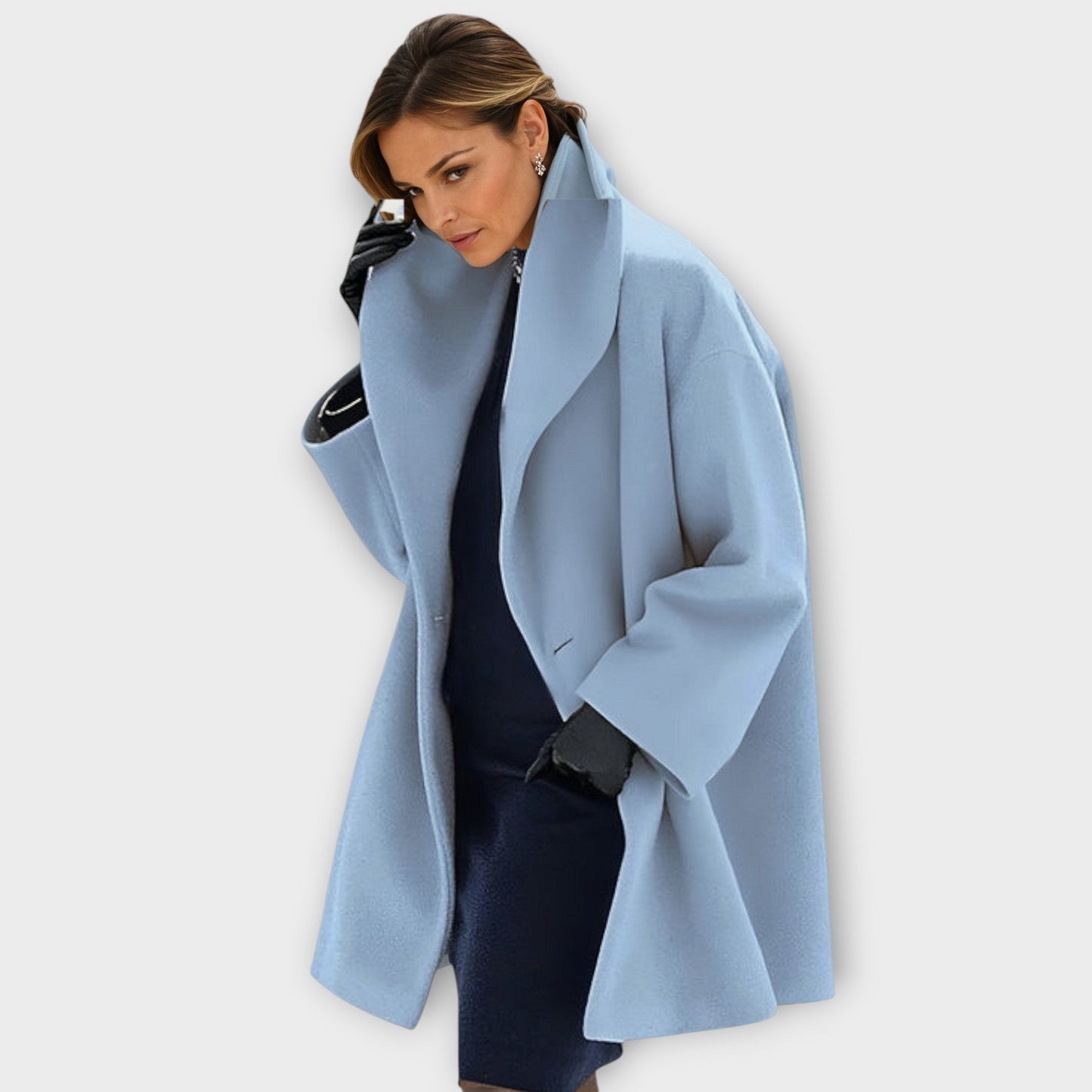 Sofía - Abrigo lana elegante mujer corte amplio