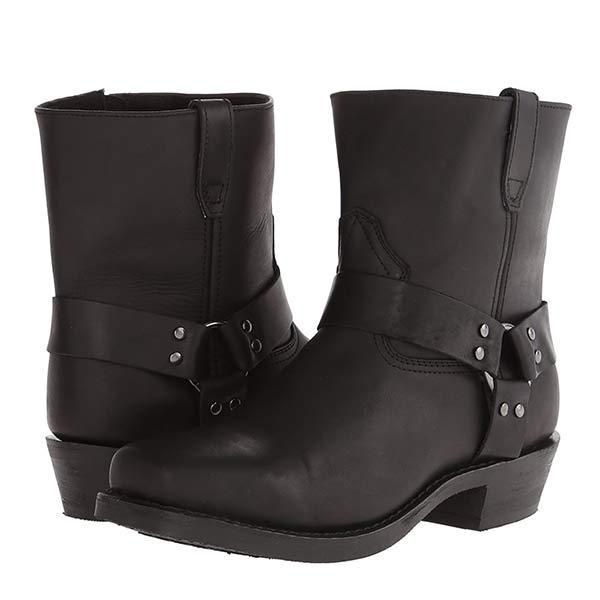 Nikolas - Botas de hombre en cuero estilo biker con hebilla