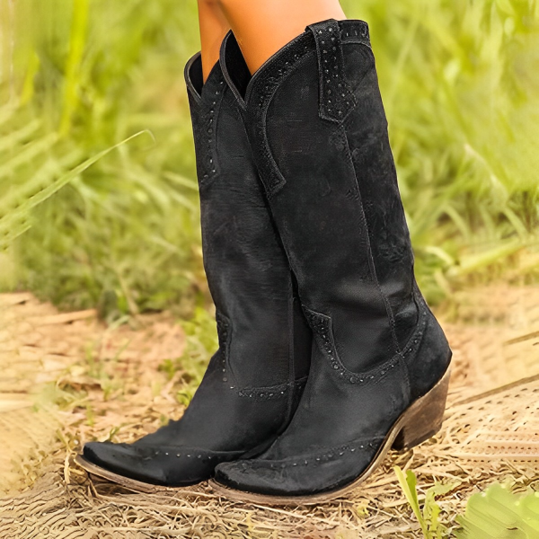 Terra – Botas Cowboy de estilo vintage con tachuelas
