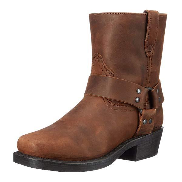 Nikolas - Botas de hombre en cuero estilo biker con hebilla