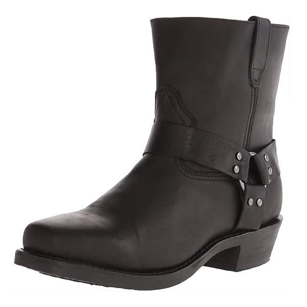 Nikolas - Botas de hombre en cuero estilo biker con hebilla