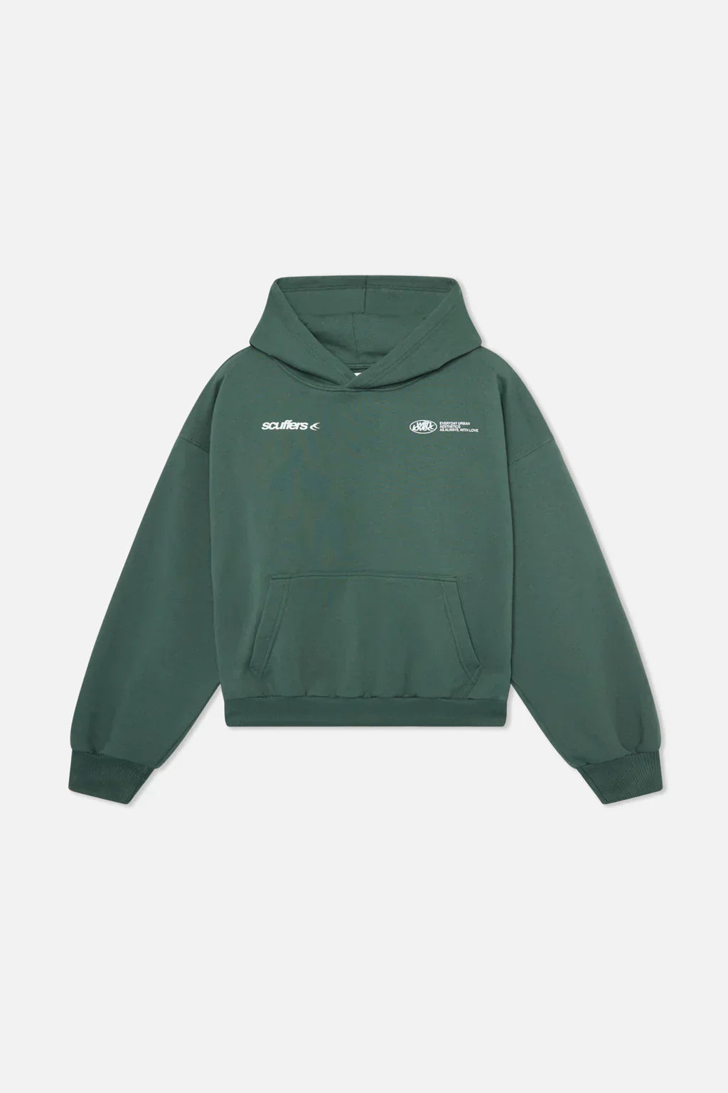 Sky - Sudadera cropped azul marino con pantalón vaquero ancho mujer