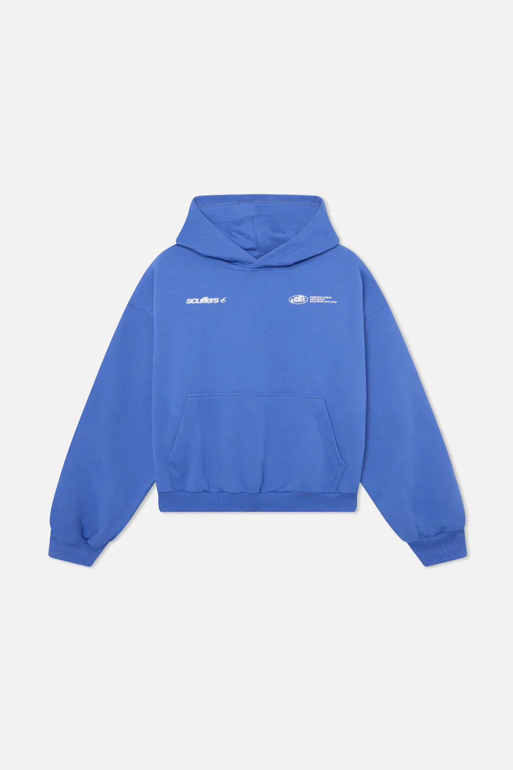 Sky - Sudadera cropped azul marino con pantalón vaquero ancho mujer