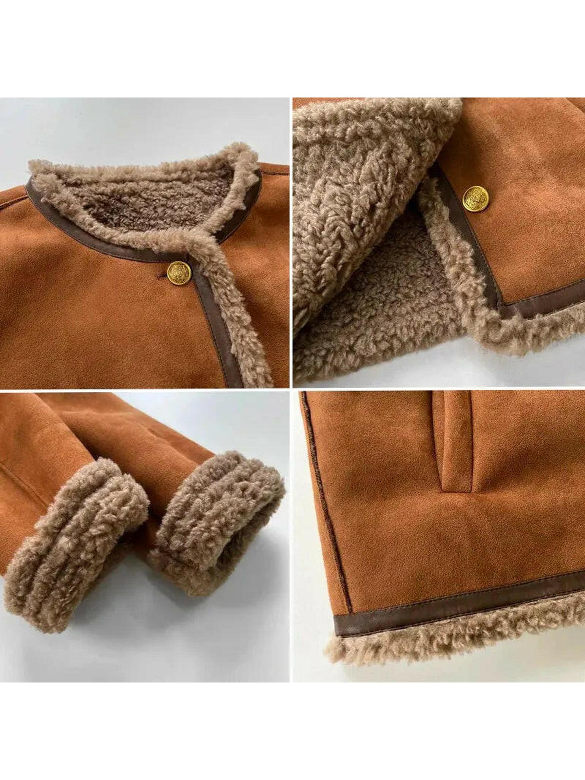 Daniela – Chaqueta Femenina de Borreguito y Estilo Retro