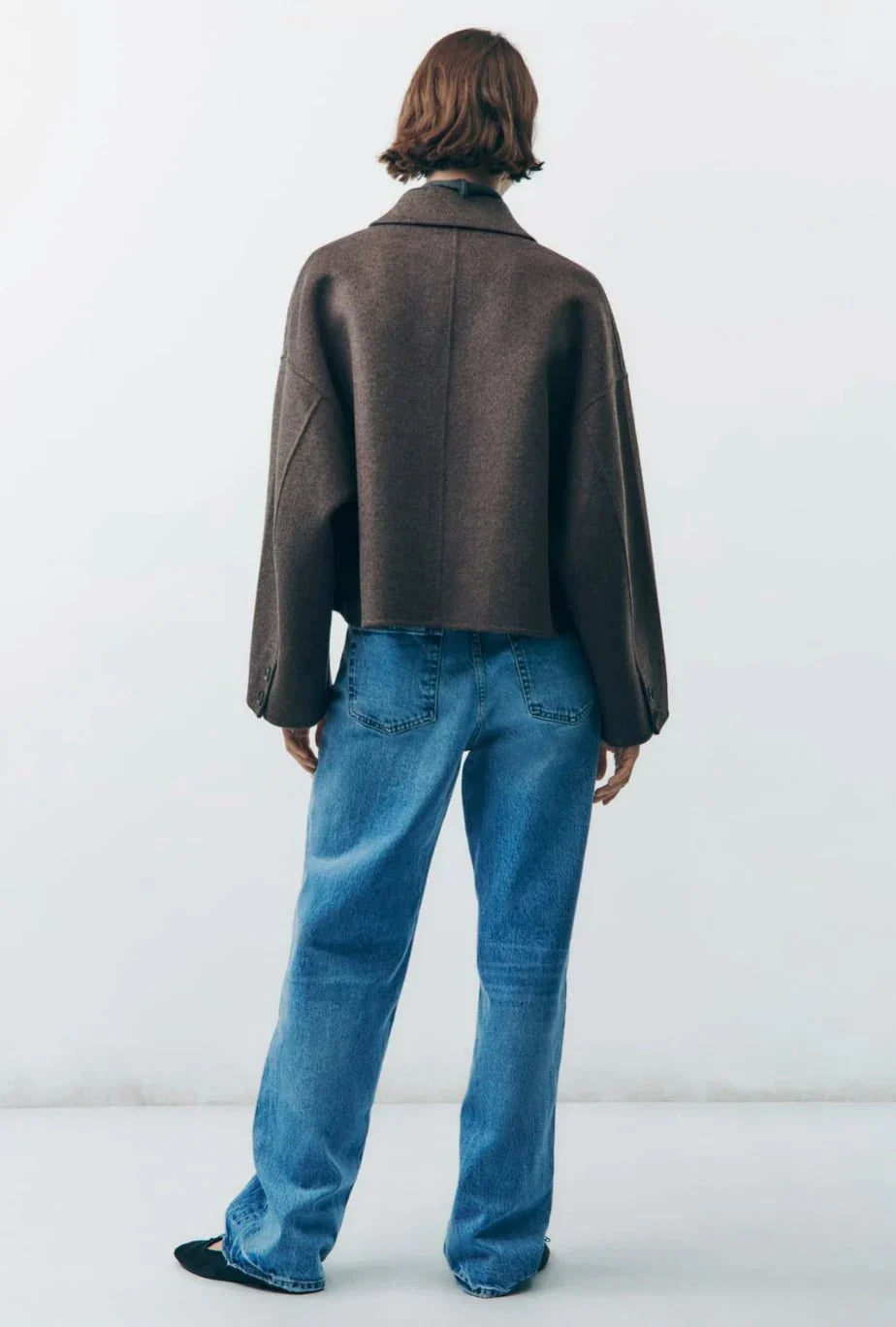 Clara - Chaqueta Mujer Corta de Lana con Botones