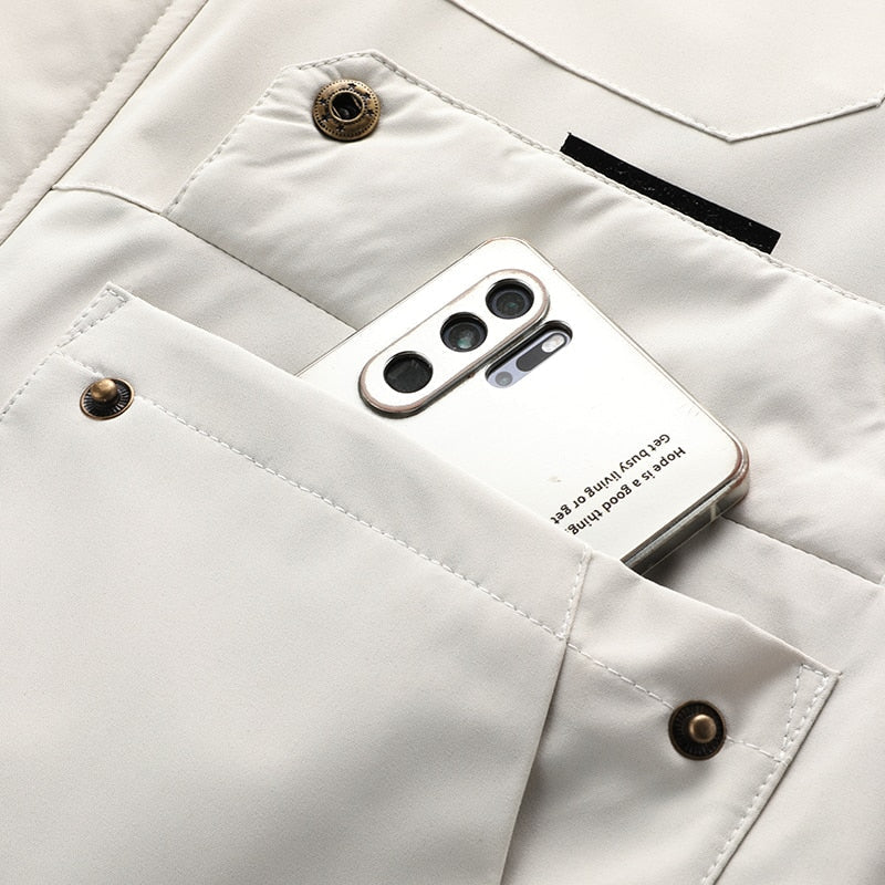 Hugo - Chaqueta negra con capucha multi-bolsillos hombre
