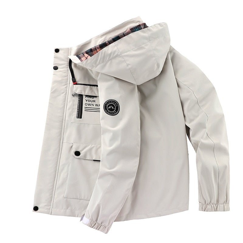 Hugo - Chaqueta negra con capucha multi-bolsillos hombre