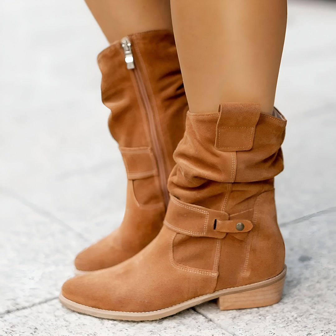 Valeria – Botines casuales con efecto arrugado
