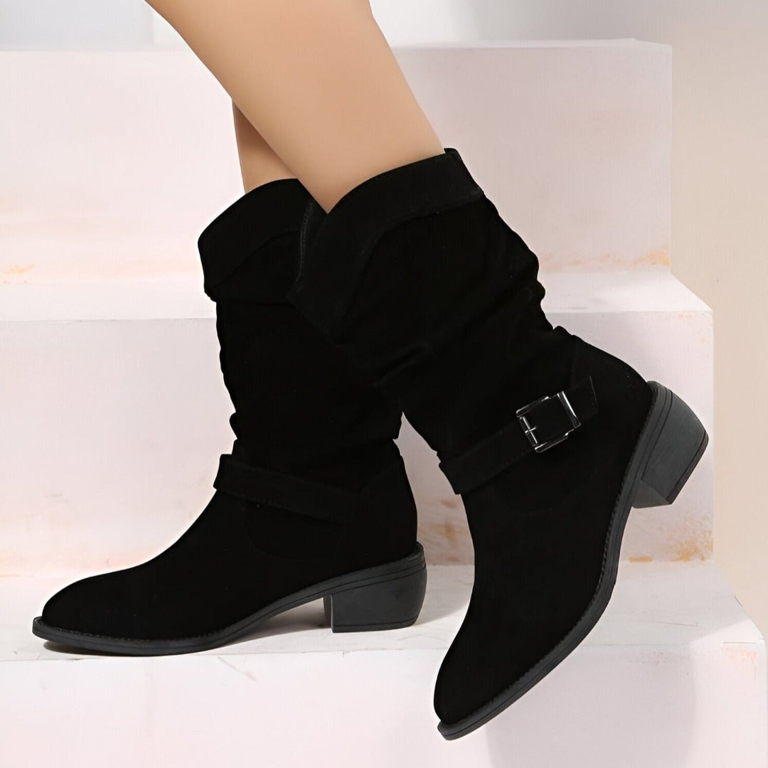 Valeria – Botines casuales con efecto arrugado