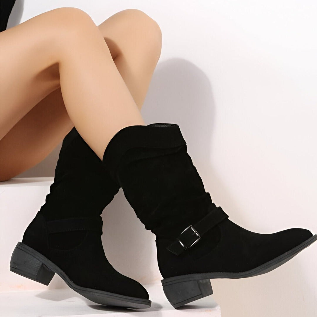 Valeria – Botines casuales con efecto arrugado