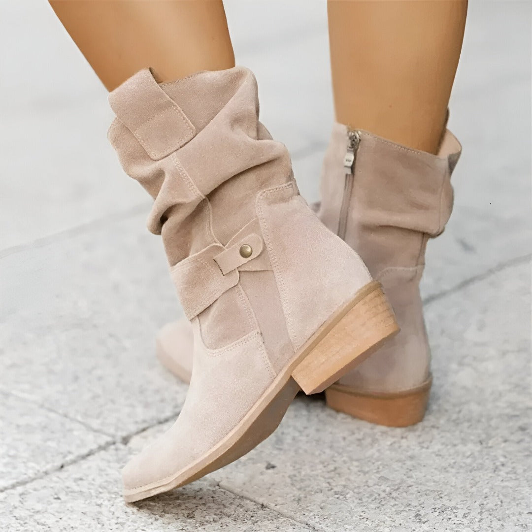Valeria – Botines casuales con efecto arrugado