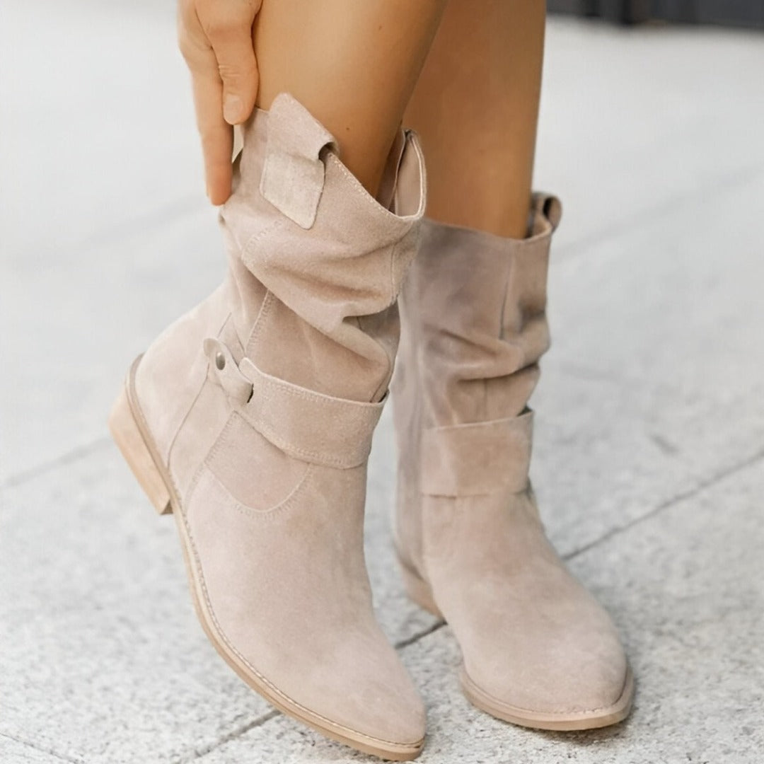 Valeria – Botines casuales con efecto arrugado