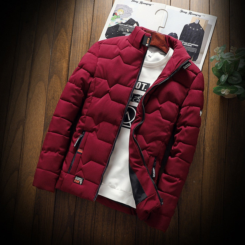 Adrián - Chaqueta de hombre acolchada con cremallera y bolsillos