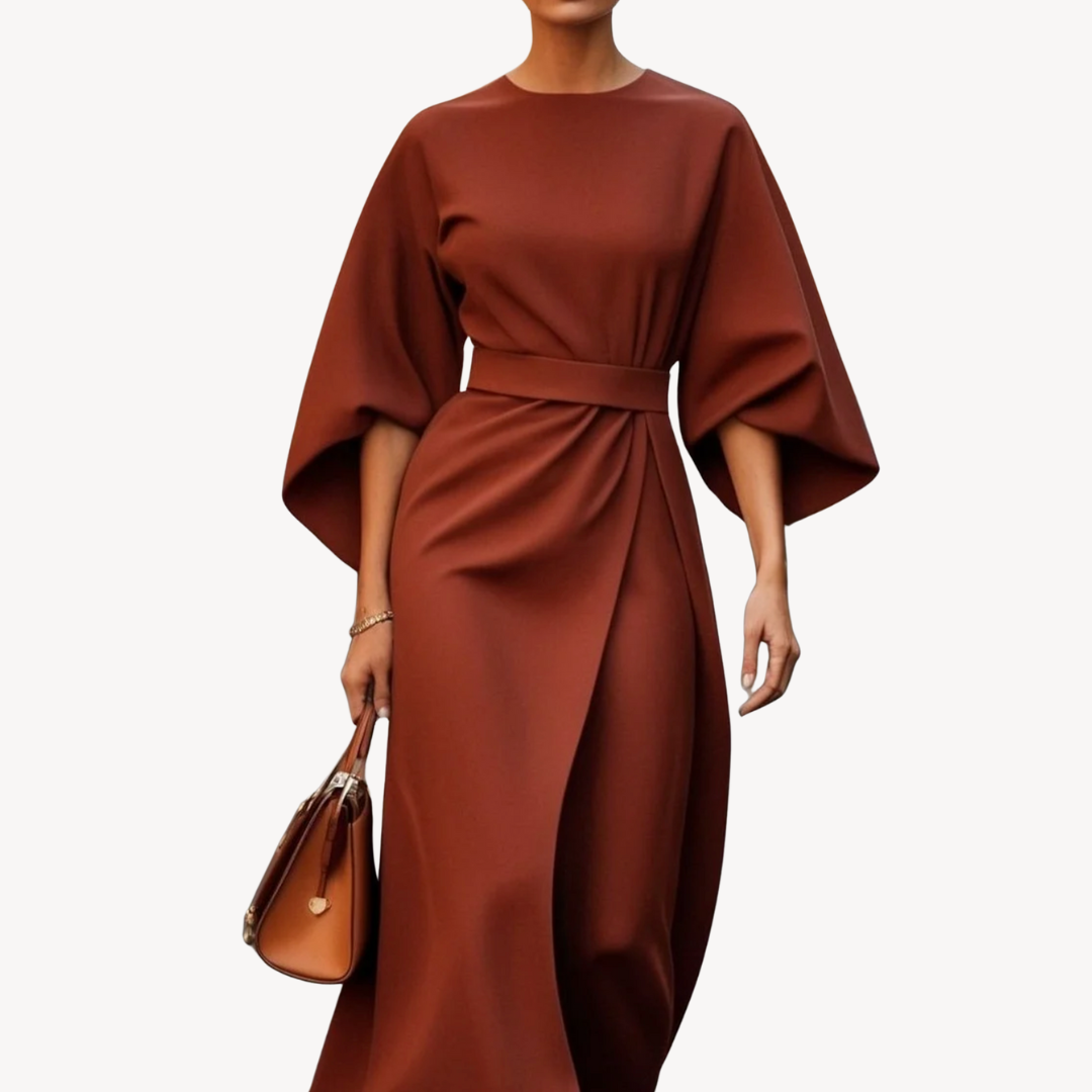 Aitana – Vestido midi con mangas amplias para mujer