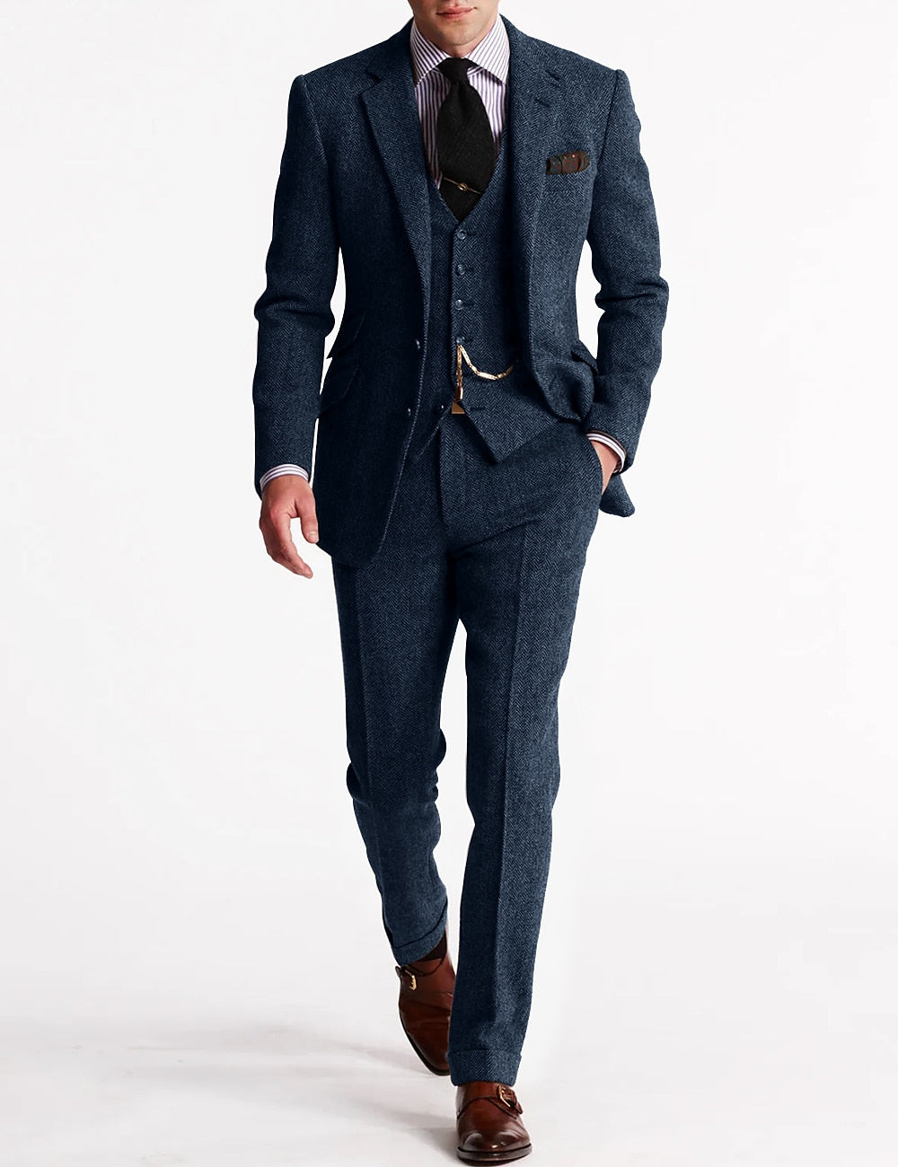 Eduardo – Traje de Tres Piezas Hombre Corte Slim