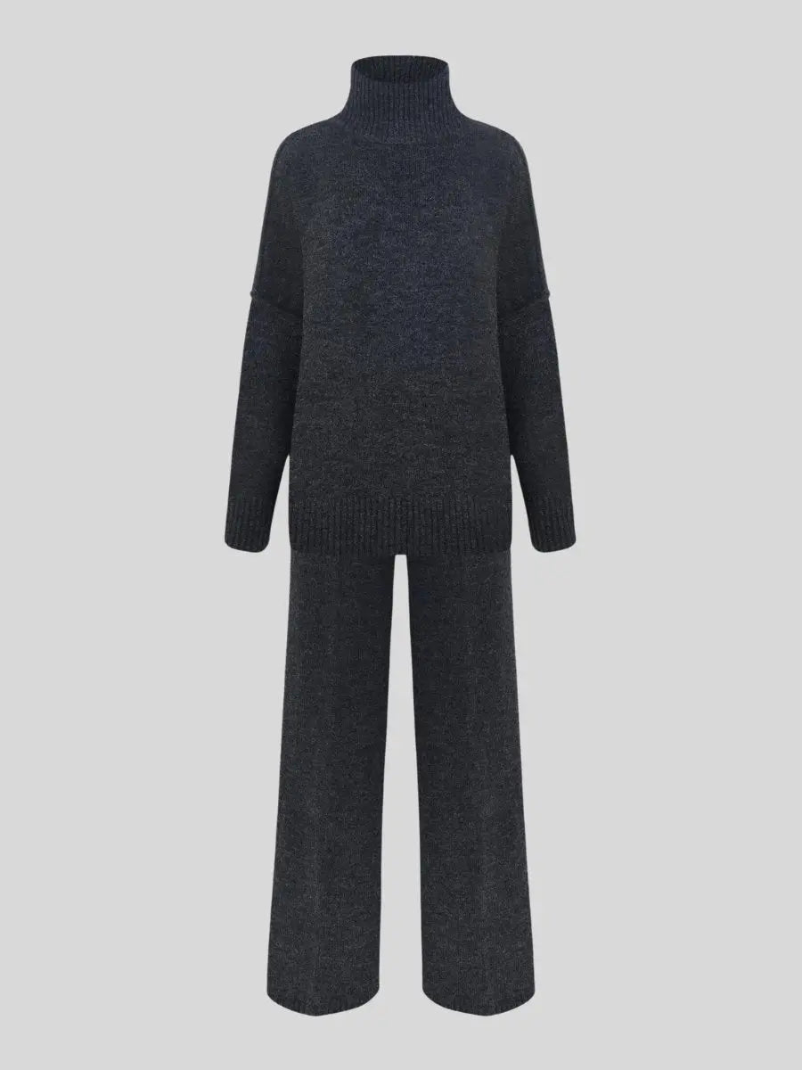 Elisa - Conjunto Mujer De Punto Con Jersey Oversize Y Pantalón Ancho