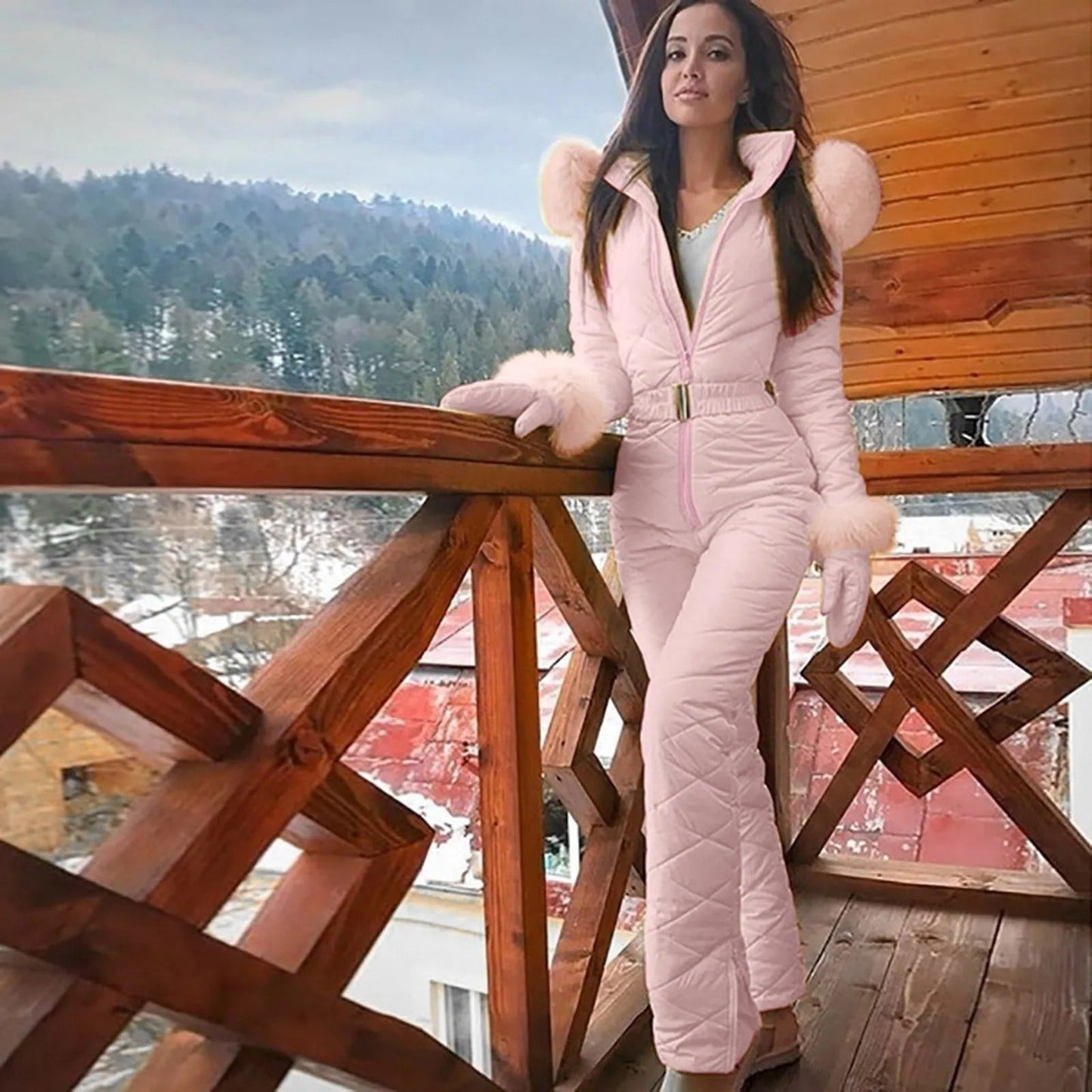 Abril – Mono de esquí acolchado para mujer
