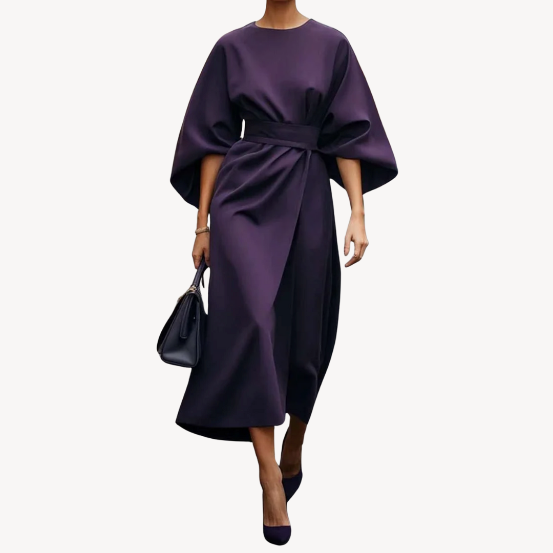 Aitana – Vestido midi con mangas amplias para mujer