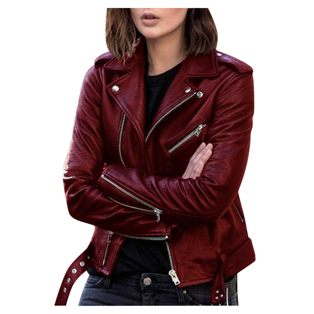 Lena – Chaqueta biker casual para mujer con cremallera