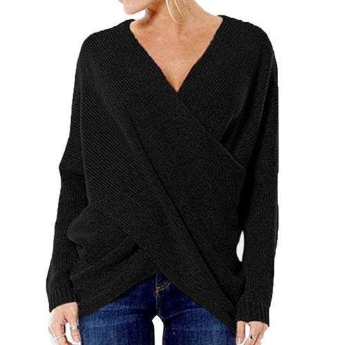 Aria - Jersey de mujer cruzado con cuello en V profundo