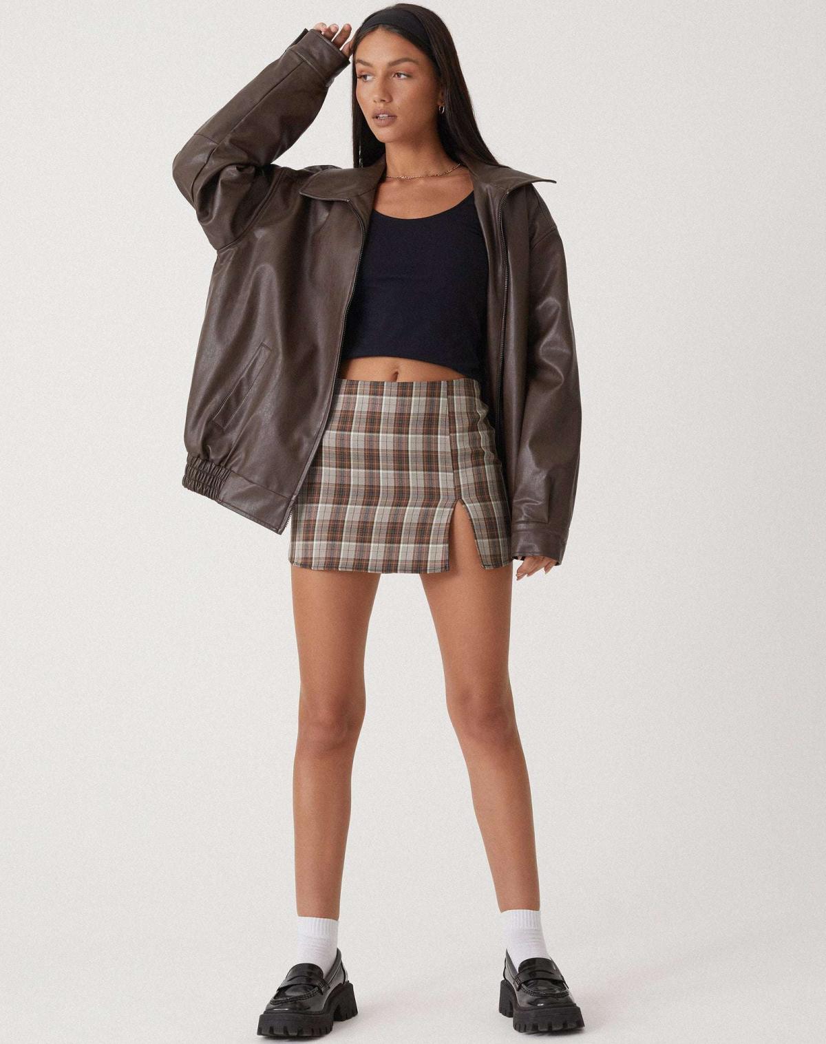 Lucía – Chaqueta oversize de cuero sintético para mujer