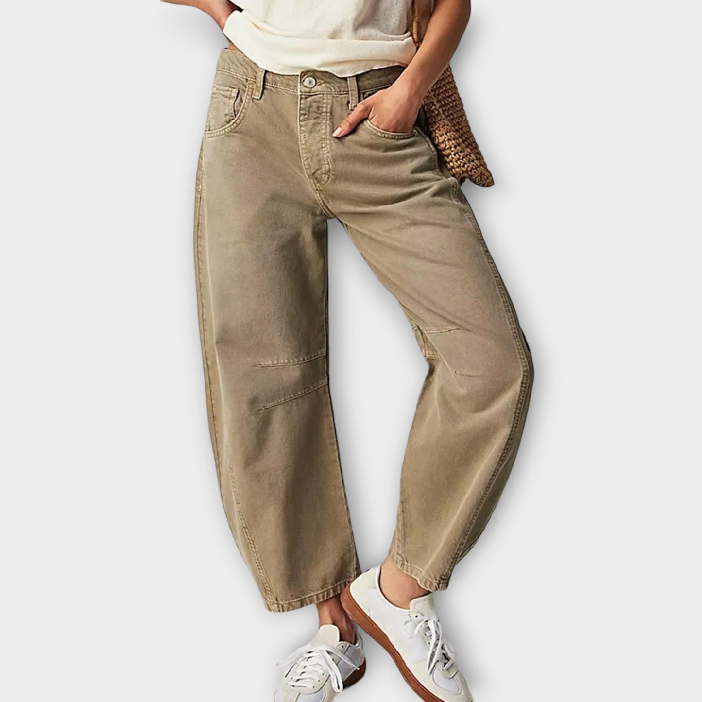 Valeria – Pantalones Vaqueros Anchos de Corte Retro para Mujer