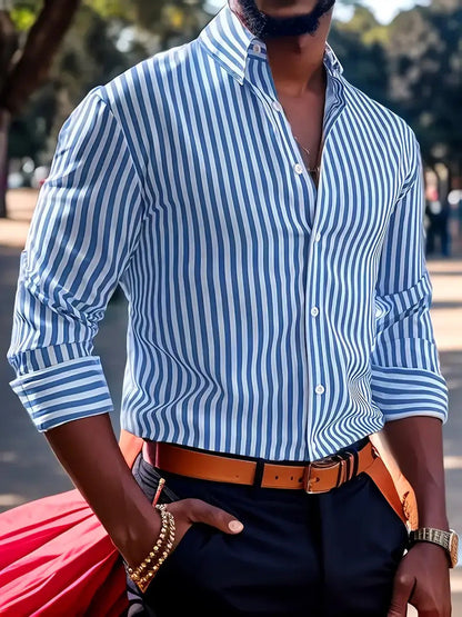 Gianni – Camisa de vestir a rayas con corte moderno y estilo versátil