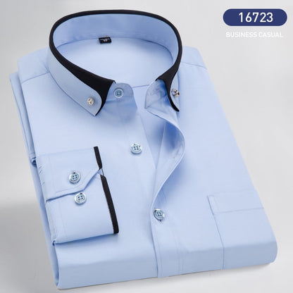 Leonardo – Camisa de vestir con contraste de cuello y puños para hombre