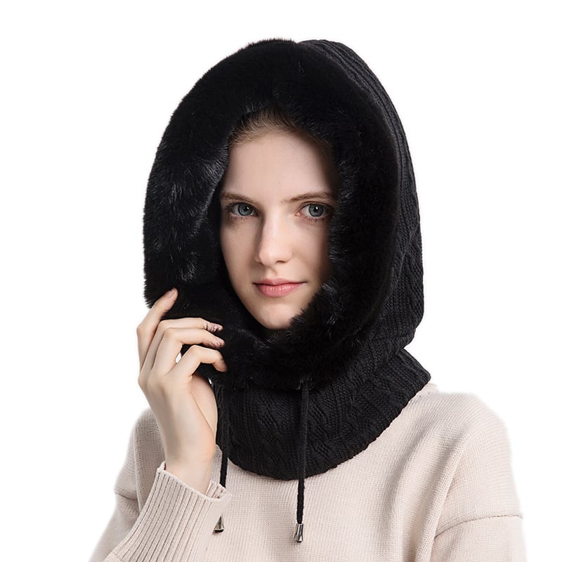 Elena – Knit Hooded Winter Balaclava for Women