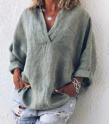 Carlota | Blusa de manga larga suave y a la moda