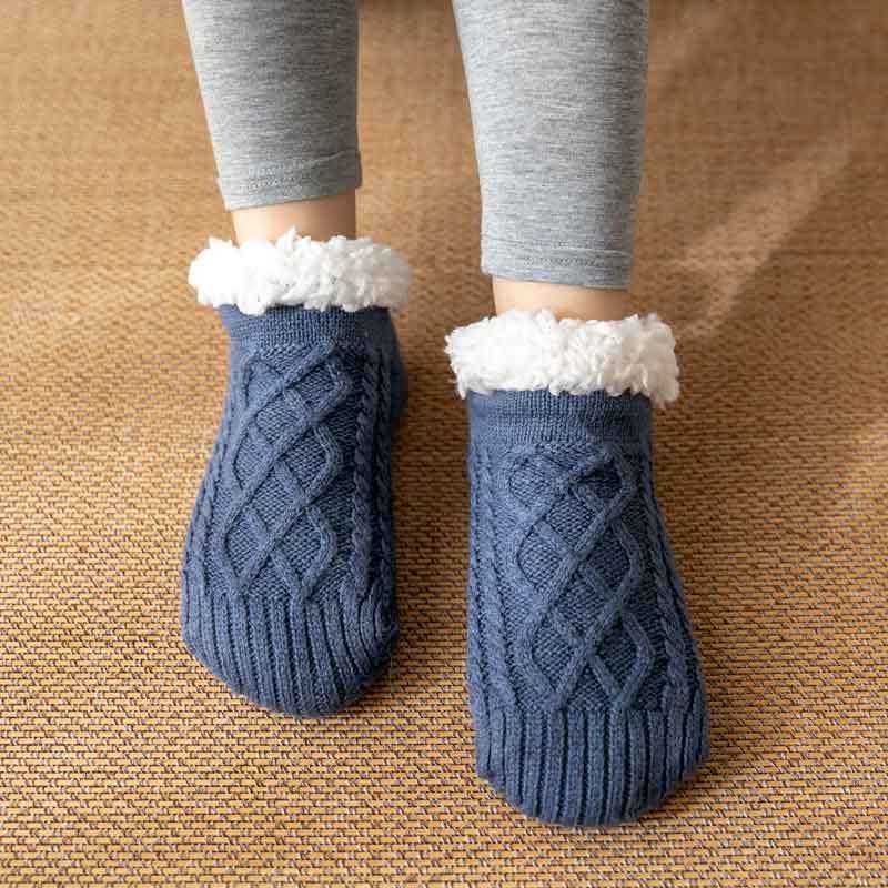 Ella – Calcetines tipo pantufla de punto suave para mujer