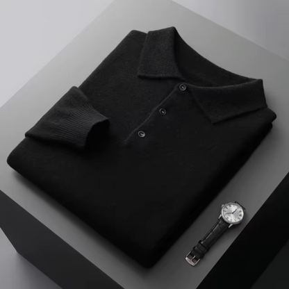 Sebastián - Suéter polo hombre con botones y cuello clásico