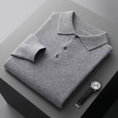 Sebastián - Suéter polo hombre con botones y cuello clásico