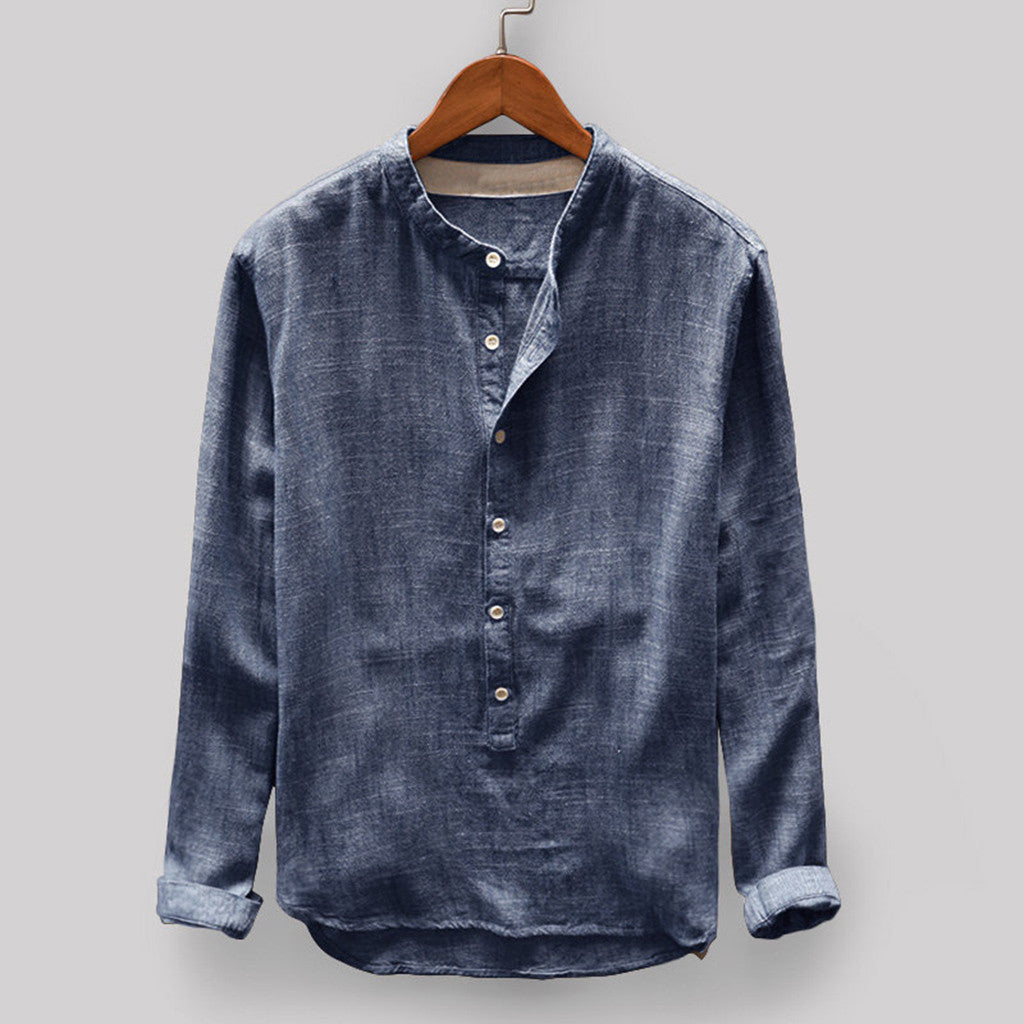 Elías – Camisa casual con cuello mao