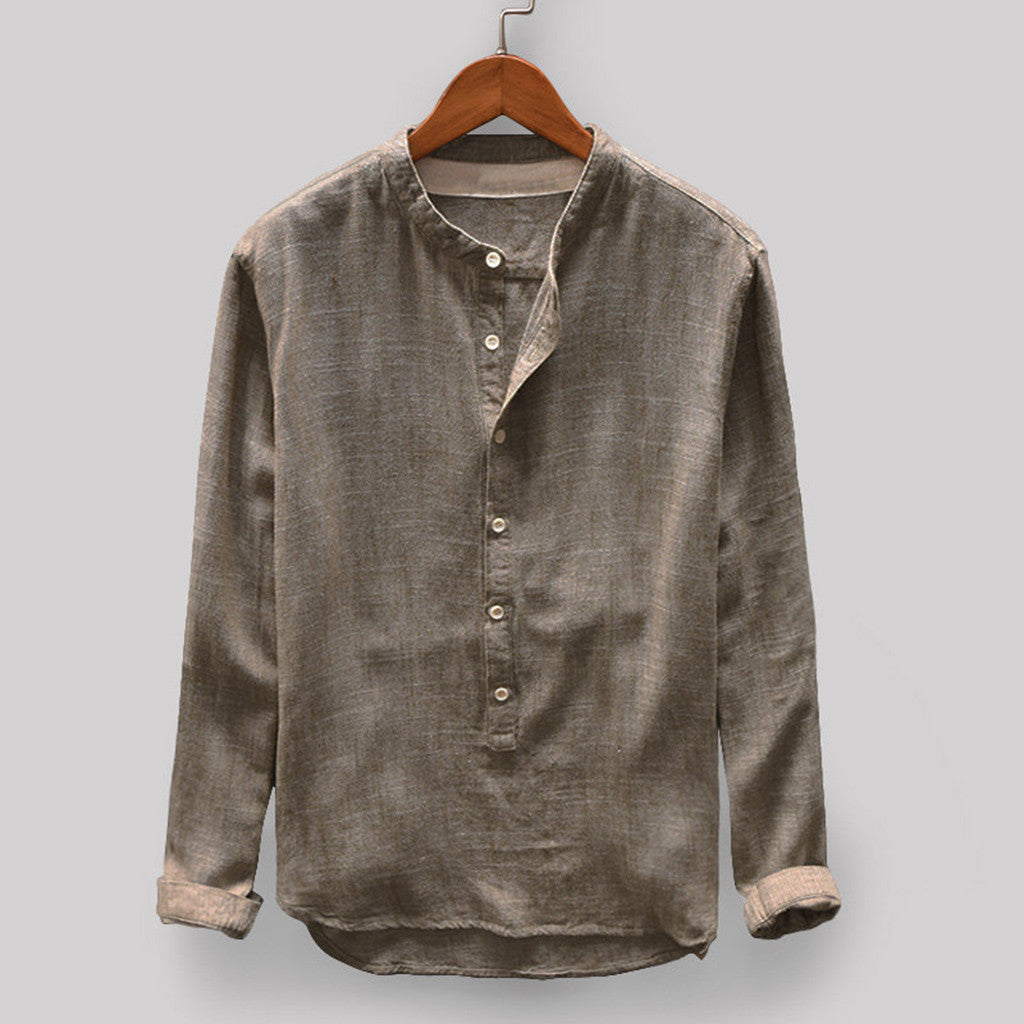Elías – Camisa casual con cuello mao