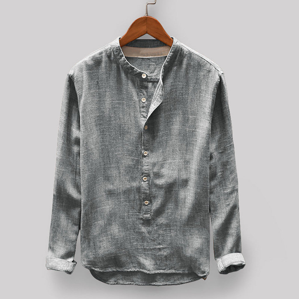 Elías – Camisa casual con cuello mao