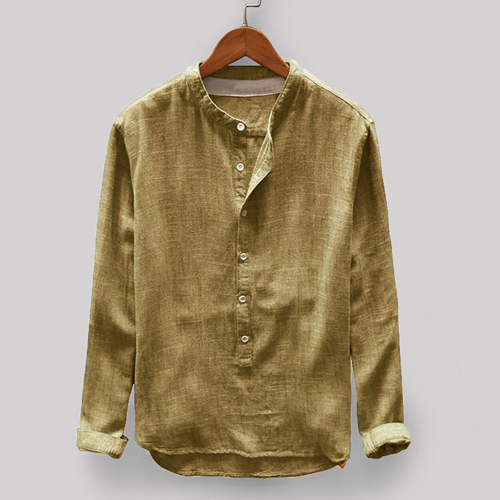 Elías – Camisa casual con cuello mao