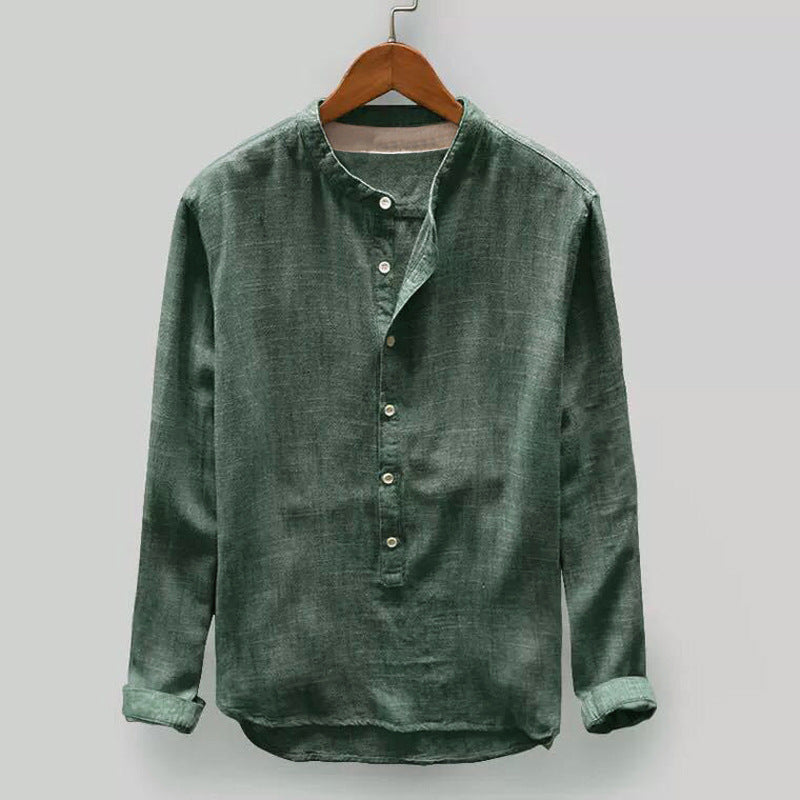 Elías – Camisa casual con cuello mao