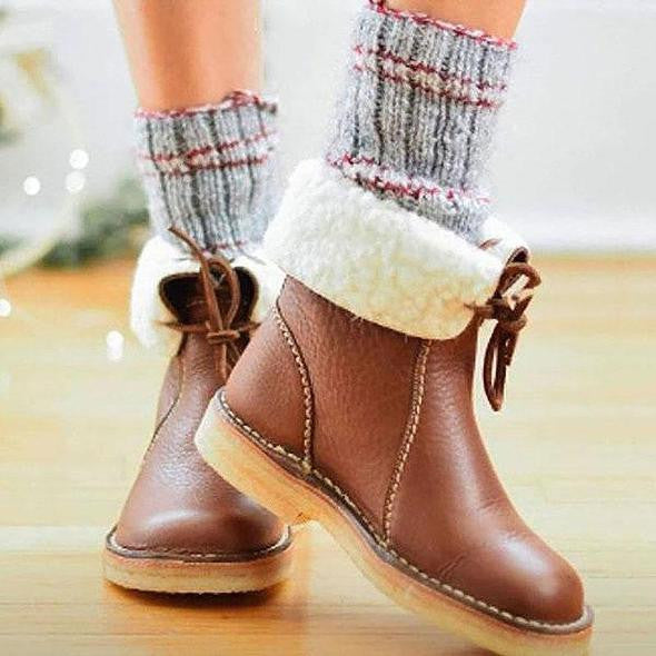 Emma – Botas de cuero con forro interior cálido y diseño versátil