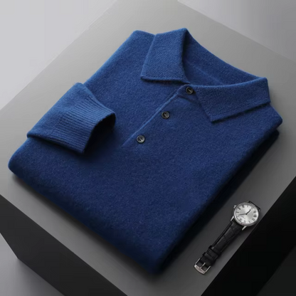 Sebastián - Suéter polo hombre con botones y cuello clásico