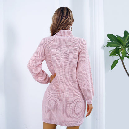 Clara - Vestido de mujer suéter tejido con botones