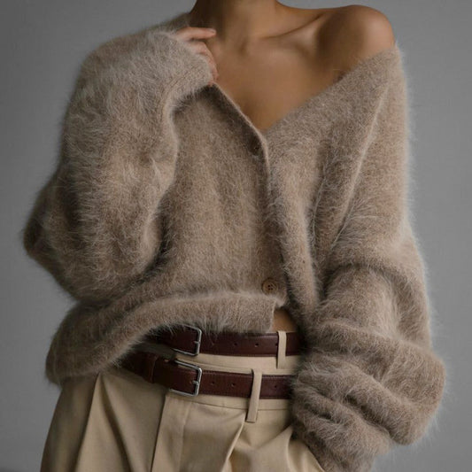 Valeria – Cárdigan Oversize de Cachemira con Botones