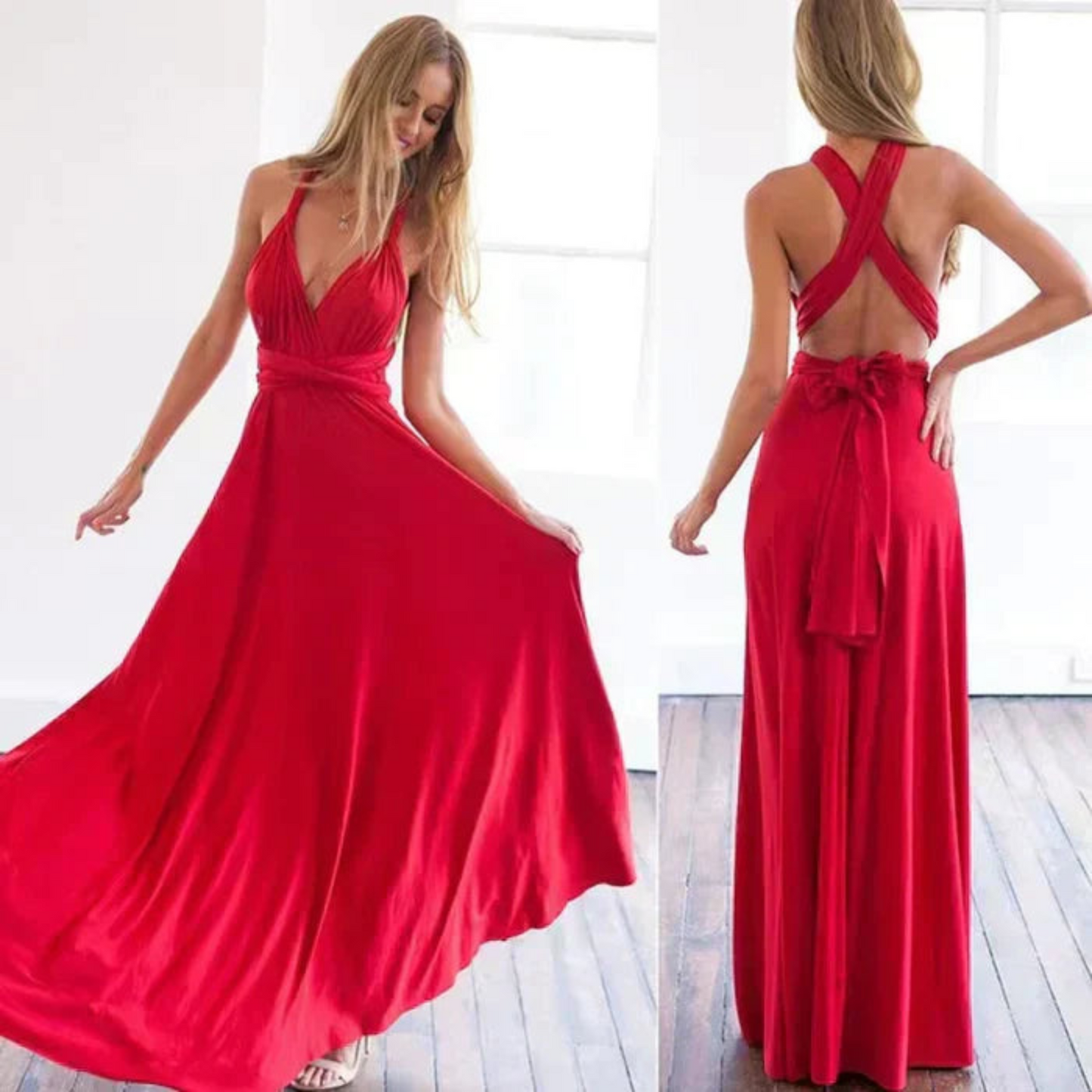 Valeria – Vestido elegante multiestilo de lino