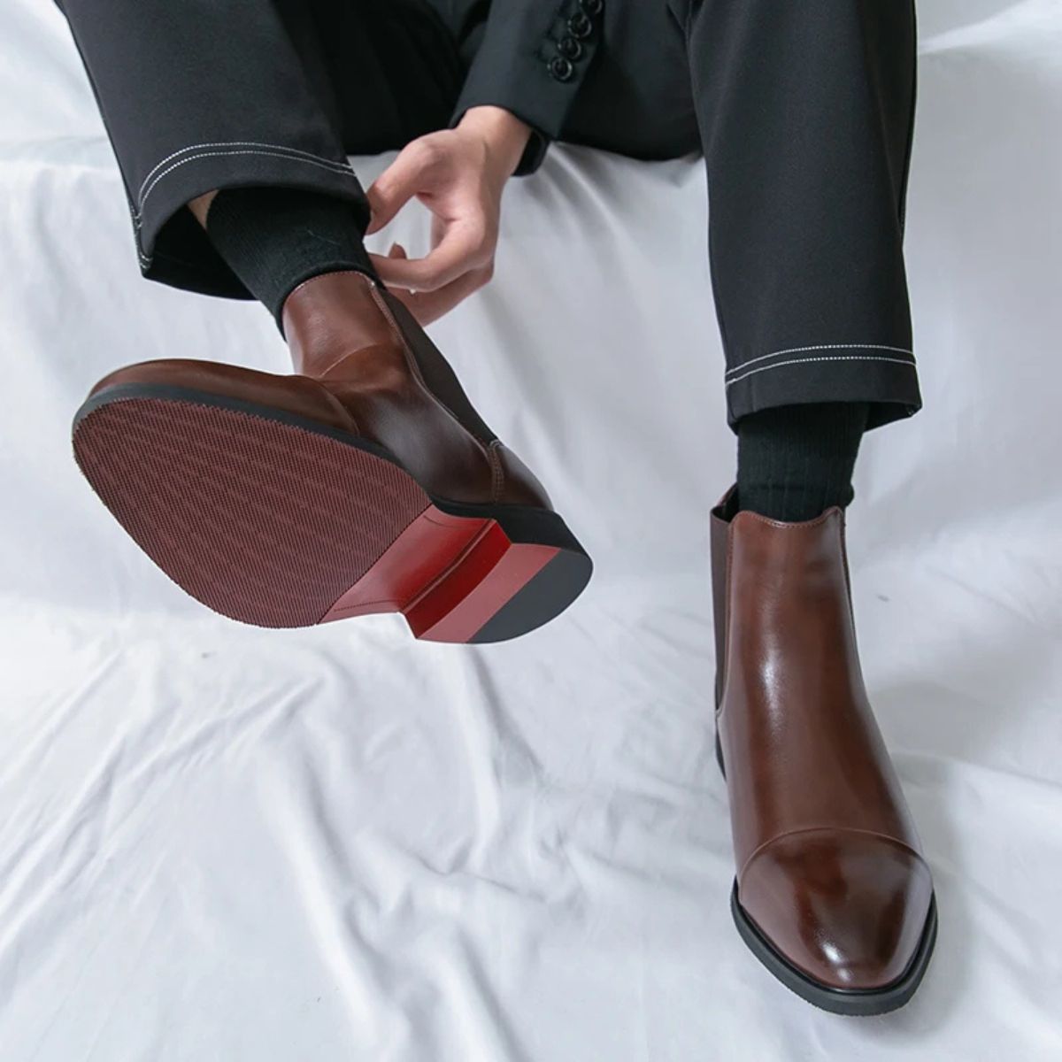 Adrián – Botines Chelsea de piel para hombre