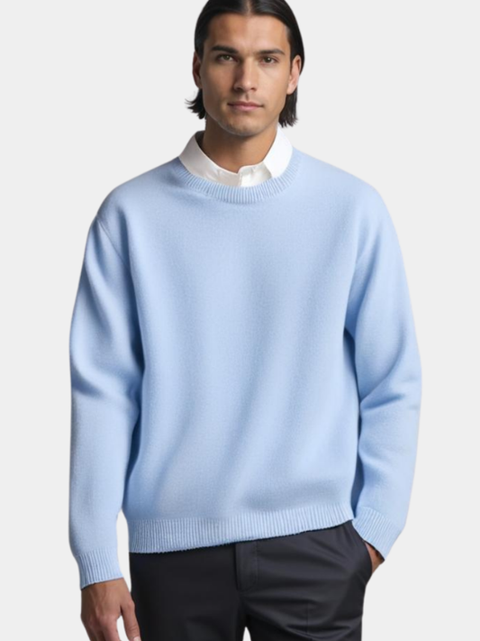 Andrés - Suéter de punto para hombre cuello redondo