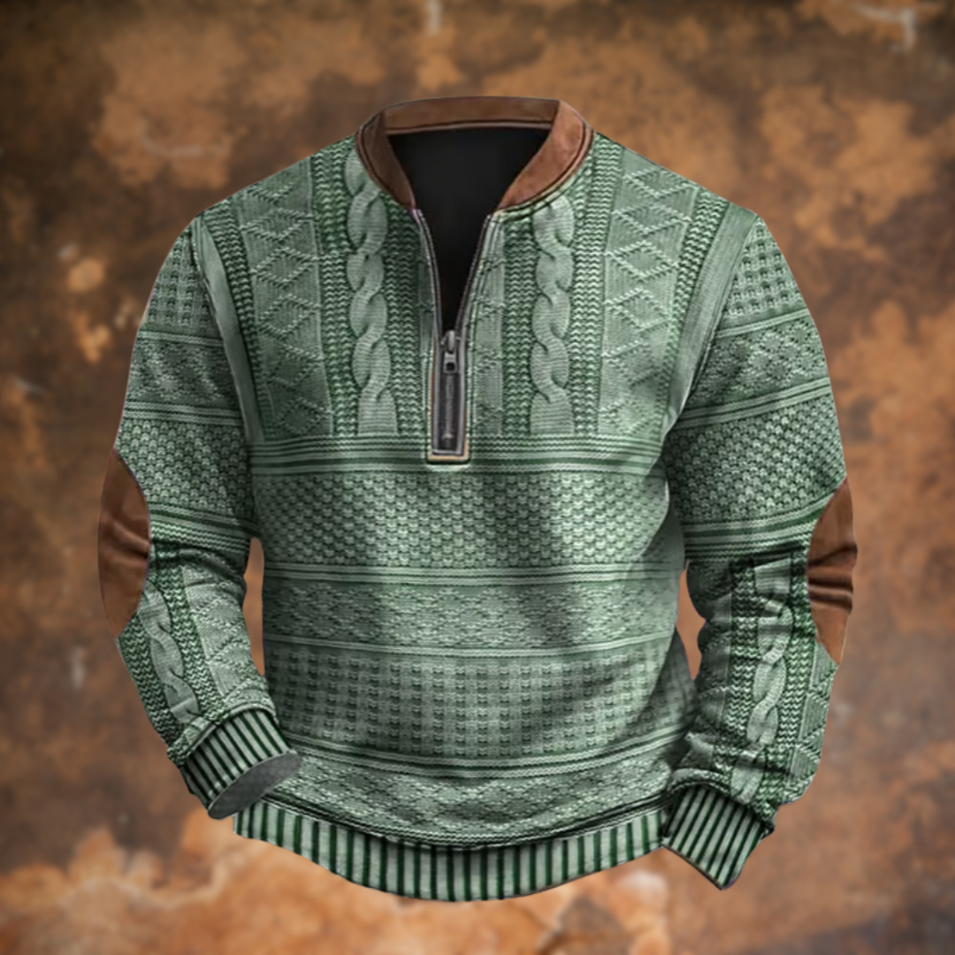 Álvaro – Suéter Texturizado con Cremallera para Hombre