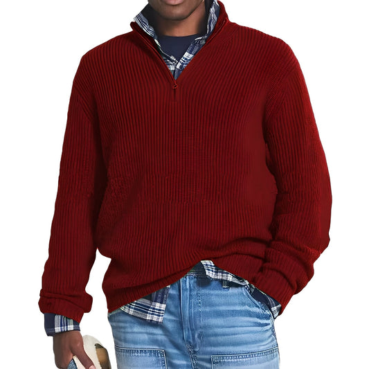 Alejandro - Suéter de punto para hombre con cremallera