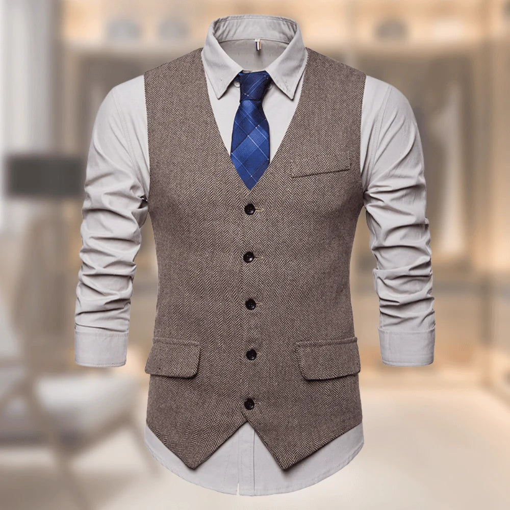 Markus – Chaleco tradicional Oktoberfest con corte elegante